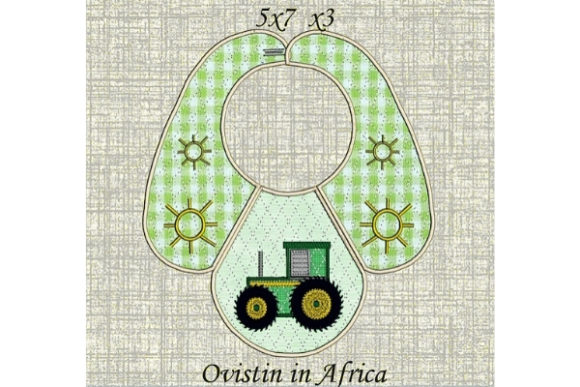 Adorable Tractor Baby Bib for Small Hoops Review