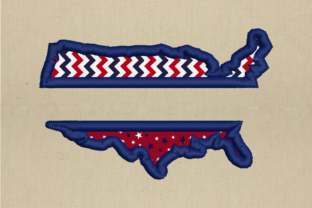 America Split Applique: A Bold Embroidery Design for Boutique Sweatshirts