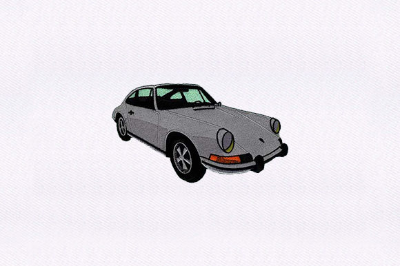 Classic Grey Sports Car Embroidery Design Review