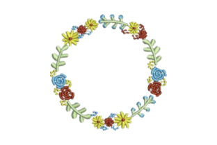 Cute Flower Wreath Embroidery Design Review