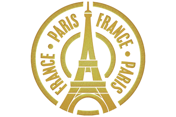 Eiffel Tower Stamp: A Timeless Embroidery Design for Craft Fairs