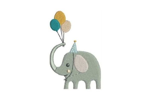 Elephant Balloons: A Versatile Embroidery Design for Personalized Gifts