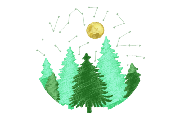 Forest Embroidery Design Review for Personalized Gifts