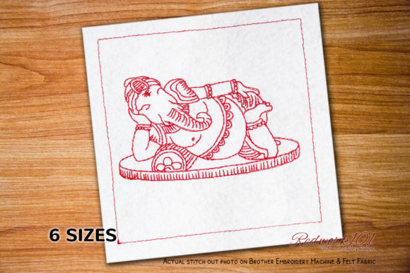 Ganesh Idol Indian Culture Redwork: A Seasonal Embroidery Review