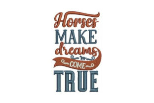 Horses Make Dreams Come True: A Dreamy Embroidery Design for Boutique Sweatshirts