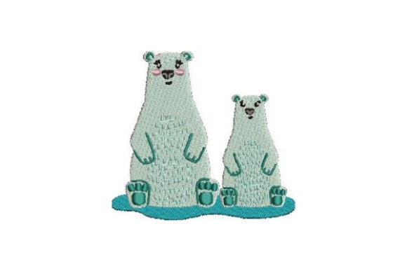 Mom and Baby Polar Bears Embroidery Design Review