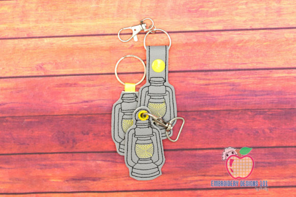 Old Lantern ITH Key Fob Pattern Review for Seasonal Embroidery Projects