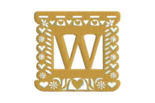 Papel Picado Alphabet W: A Delightful Embroidery Design for Personalized Gifts