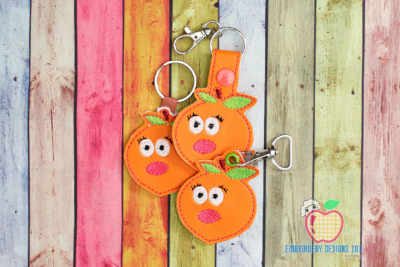 Ripe Peach with Green Leaf ITH Keyfob Review for Seasonal Embroidery
