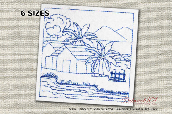 Small Village House with River Redwork Review