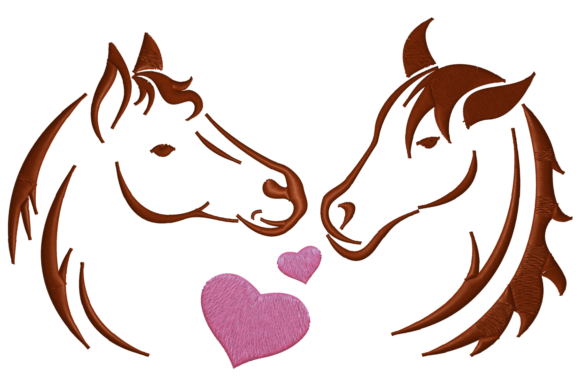 Two Horses in Love Embroidery Review for Apparel Projects