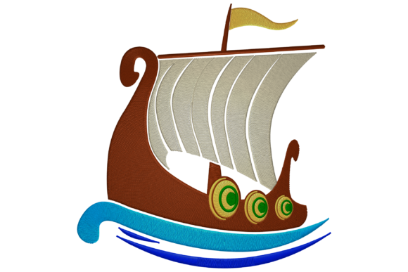 Viking Ship Embroidery Design Review for Small Shop Sellers
