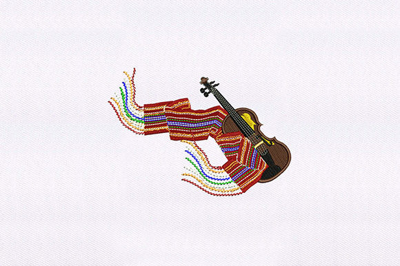Violin American Sash Design Review for Seasonal Embroidery