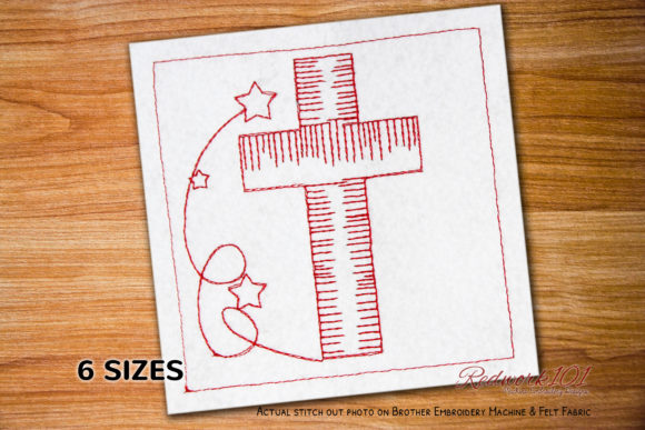 Wooden Cross Bluework for Seasonal Embroidery Projects